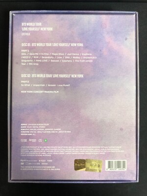 BTS WORLD TOUR LOVE YOURSELF New York DVD+PHOTOBOOK+POSTCARD