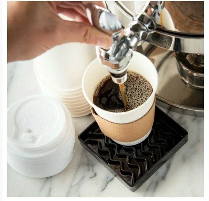 4" Square Drip Tray Newave Carlisle Food Service Products Black 1102003