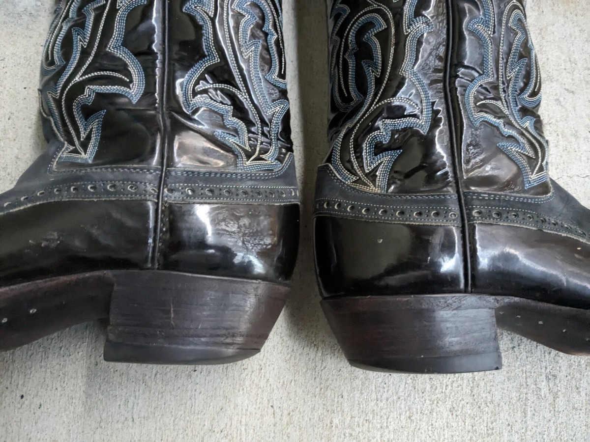Justin Boots Mens 9D Black Brown Leather Western Cowboy Boots USA Made Tough Meet Prodigy: the next generation of work boots built for  main image 2