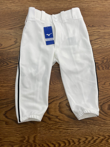 Mizuno Baseball Premier Piped Short Pant, Youth Large, White/Blue Stripe - NWT!