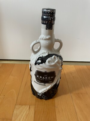The Kraken Rum Keramik schwarz weiß Limited Edition 0,7 Liter 40% vol Spiced Neu
