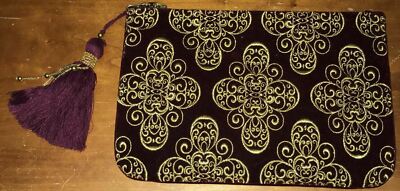 Shiraleah Chicago Pochette Clutch Burgundy Gold Design Brunella Zip New