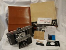Vintage Polaroid Model J66 Land Camera With Leather Carrying Case