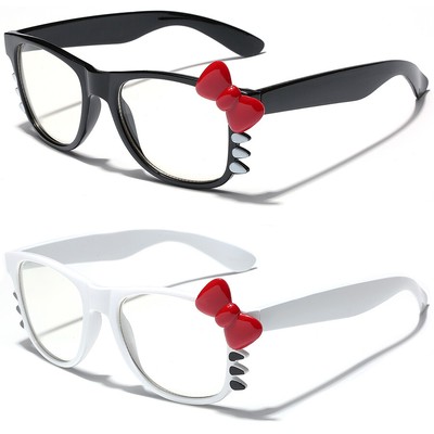 white lens glasses