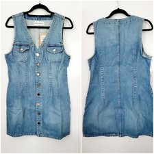 NWT Reformation Colby Sleeveless Stretch Denim Dress Sz 12