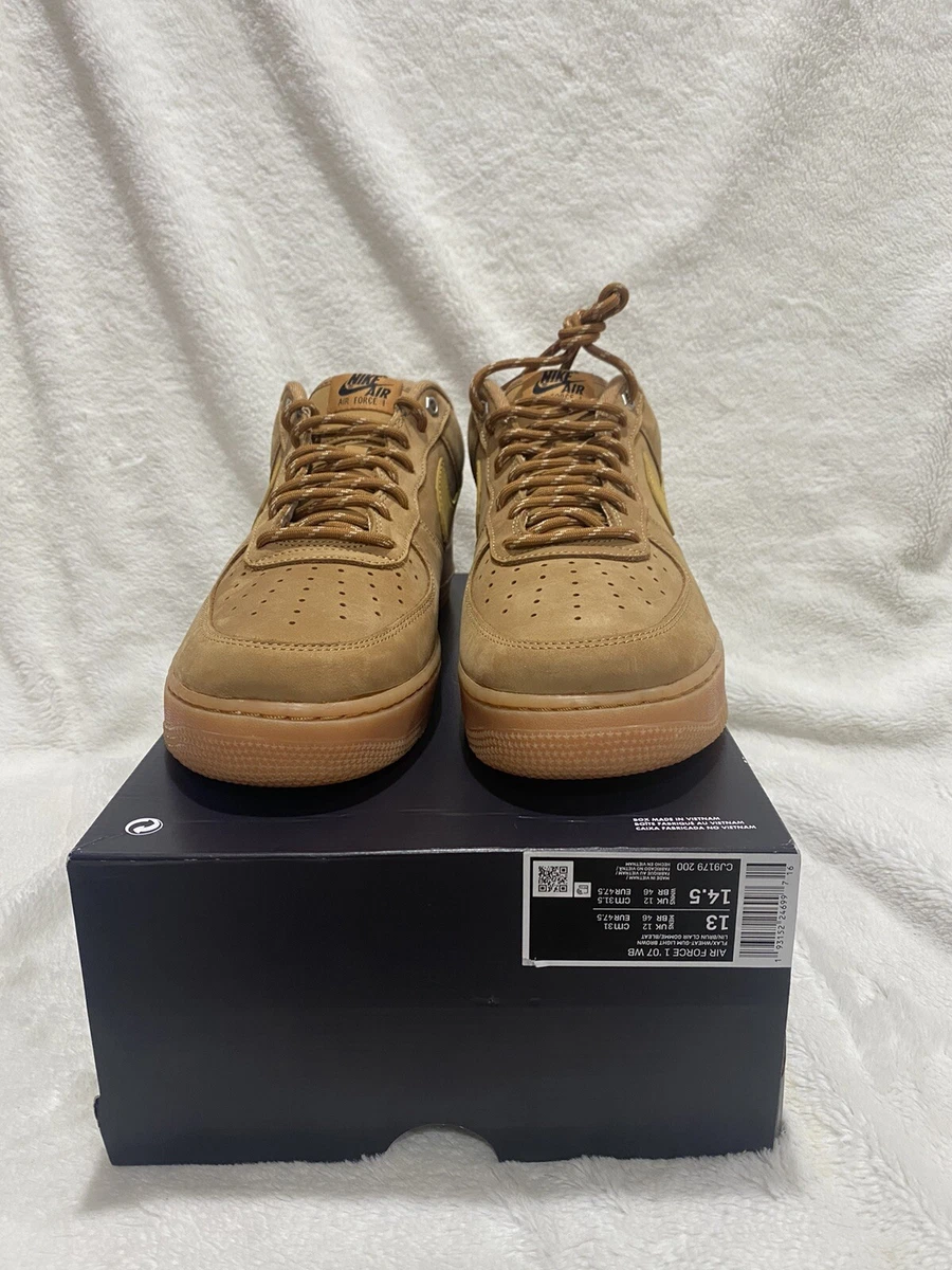 Nike Air Force 1 Low shoe Flax wheat -Men size 13 -CJ9179 200 -New