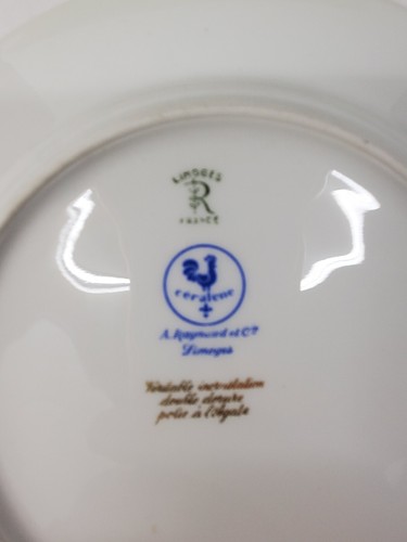 Ceralene Raynaud Limoges AMBASSADOR GOLD Encrusted White 7-5/8" SALAD PLATE - Bild 4 von 6
