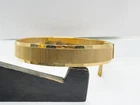 VINTAGE 9ct GOLD FILLED WIDE PANEL BRACELET WITH SAFETY CHAIN CLASSIC DESIGN