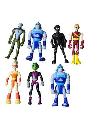 Teen Titans Lot Of 7 Toy Figure 3.5