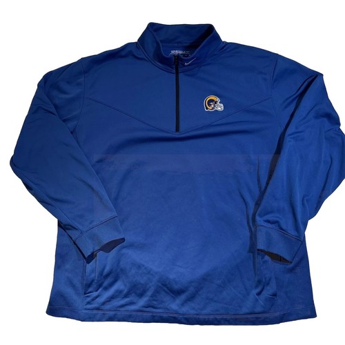 Los Angeles Rams Nike Golf Pullover 1/4 Zip Jacket NFL XXL  1/4 Zip NFL Blue