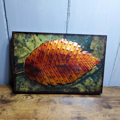 Leave Me #1  Leaf 3D Wall Art cabin man cave den  12.5''×8'' by David Wenzel New