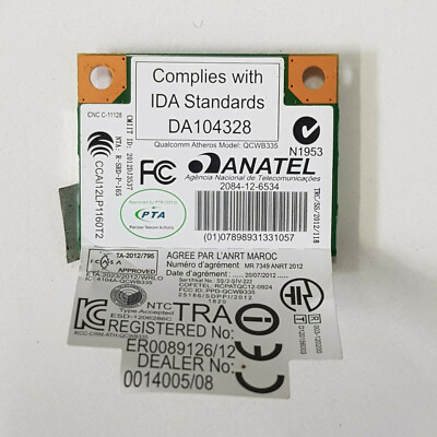 Genuine Anatel Qualcomm Atheros Laptop Wireless Wi-Fi Card QCWB335 2084-12-6534