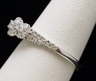 14k Gold HELZBERG HDS LGD 1/2ctw Lab Grown Diamond Promise 3 Stone Halo Ring — photo 2