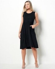 LOGO by Lori Goldstein Petite Rayon 230 Dress Black PS A489025