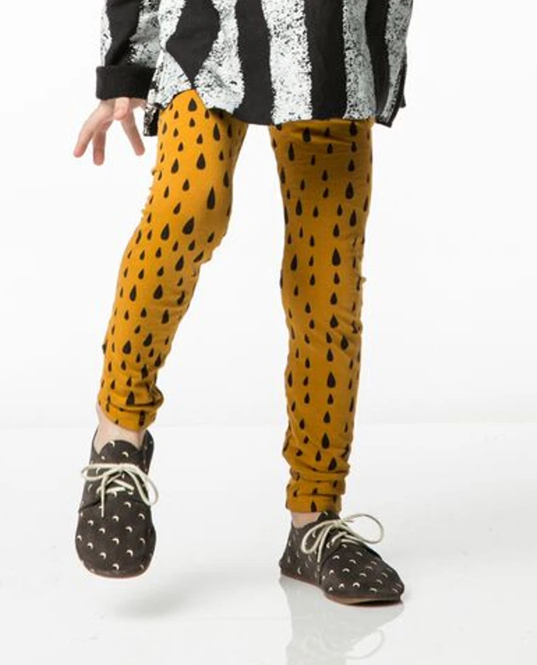 GIRLS Joah Love Nadia Rain Print Crossover Waist Leggings - Image 4 of 4