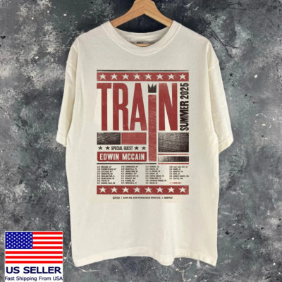 Train Band 2025 North American Tour with Edwin McCain T Shirt Full Size S-5XL