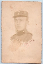 Austria Postcard RPPC Photo Army Military Soldier WWI c190's Antique Unposted