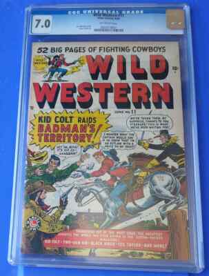 Wild Western #11 Atlas 1949 Marvel Comics CGC 7.0 Kid Colt Two-Gun Kid Unpressed