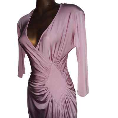 NWT Roberto Cavalli Sz 44 Just Cavalli ABITO Fitted Wrap Dress Rose Pink