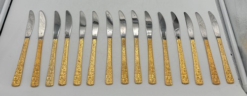 Juego de cubiertos Cellini románico “Japón dorado” 99 piezas con estuche - Imagen 2 de 24