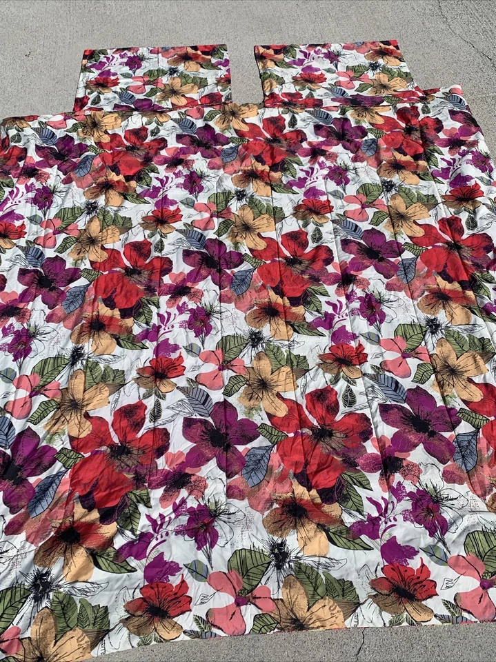 JUEGO DE FUNDAS EDREDÓN FLORES COLIBRÍ HIBISCO ROSA HAWAIANO❤️sj17j Foto 3 de 4