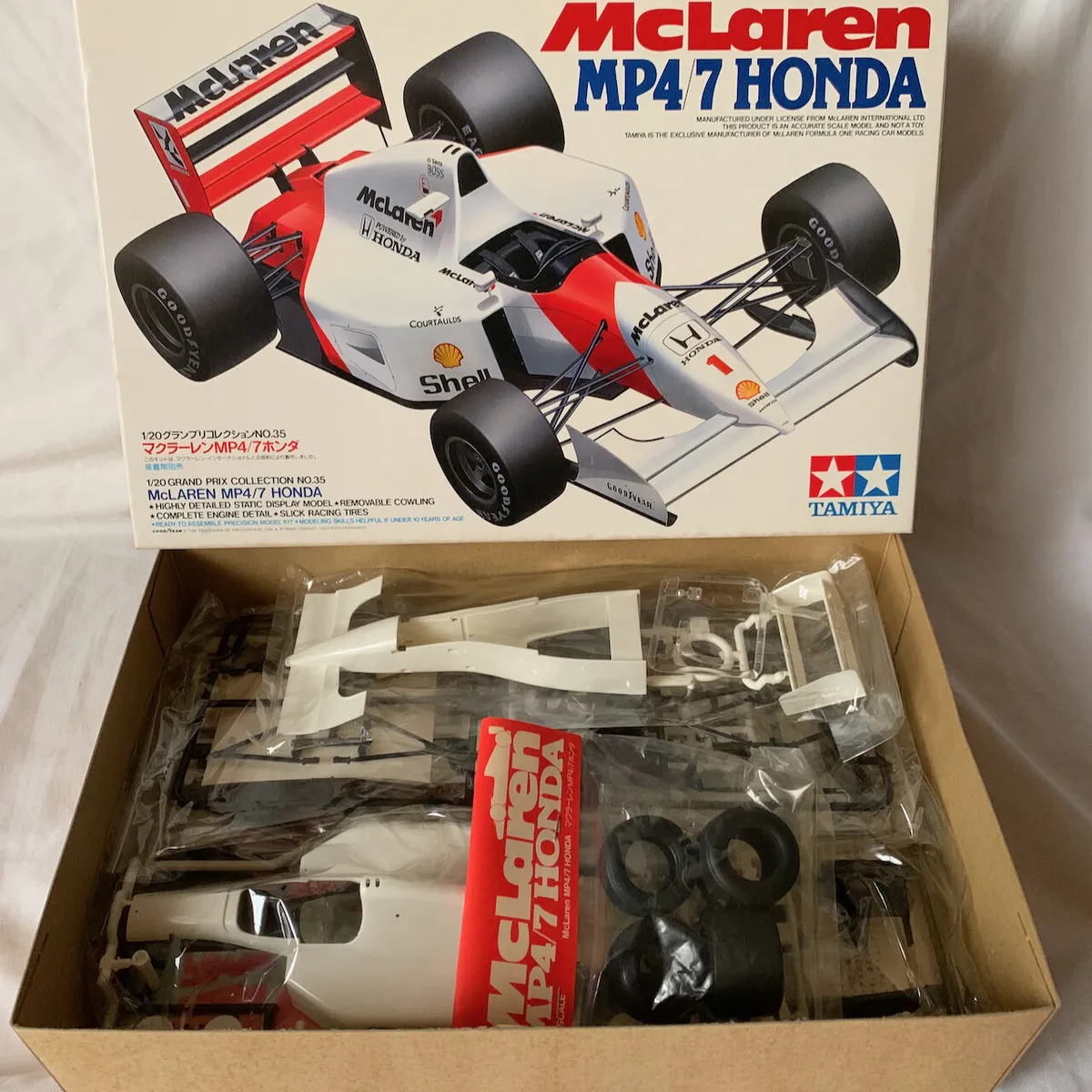 Tamiya 1/20 Mclaren Honda MP4/7 1992 #1 Ayrton Senna Plastic Model Kit