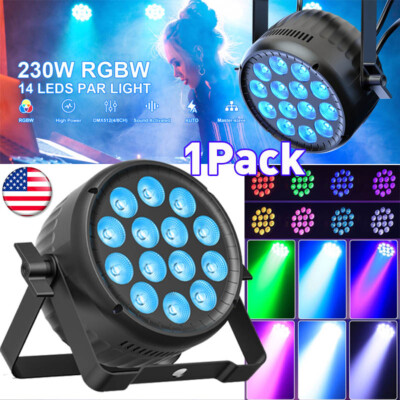230W 14LED Par Lights DMX Strobe RGBW Disco Party bar Stage Wash Lighting