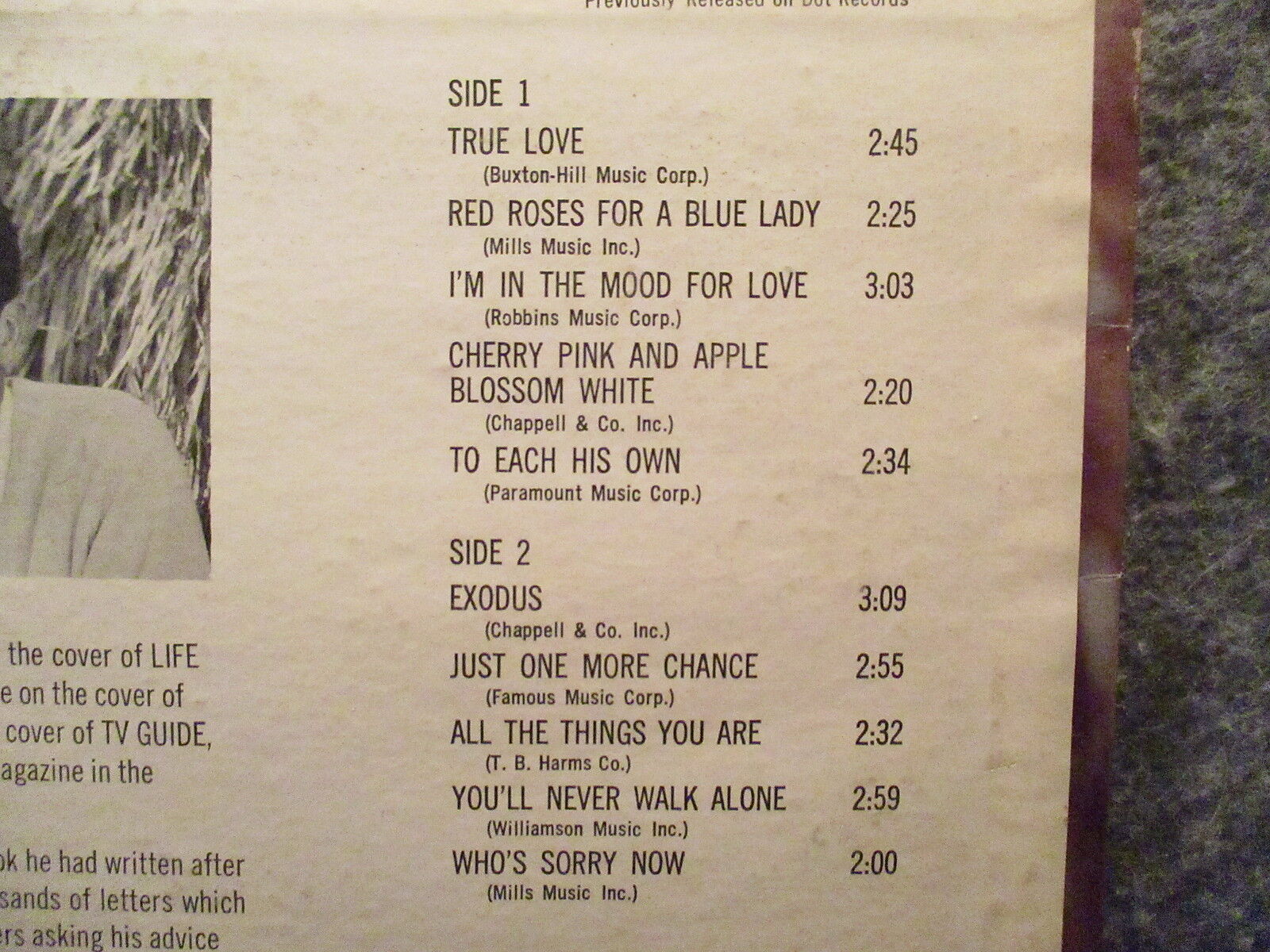 33 RPM LP Record Pat Boone True Love Pickwick 33 Records SPC-3079 | eBay