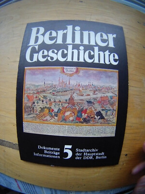 Berliner Geschichte Heft 5 Beiträge-DDR Berliner Stadtarchiv 1984 104S-gebraucht