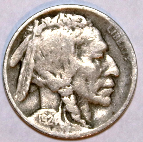 1924-D BUFFALO NICKEL - Very Good - #9253SC - Free Shipping