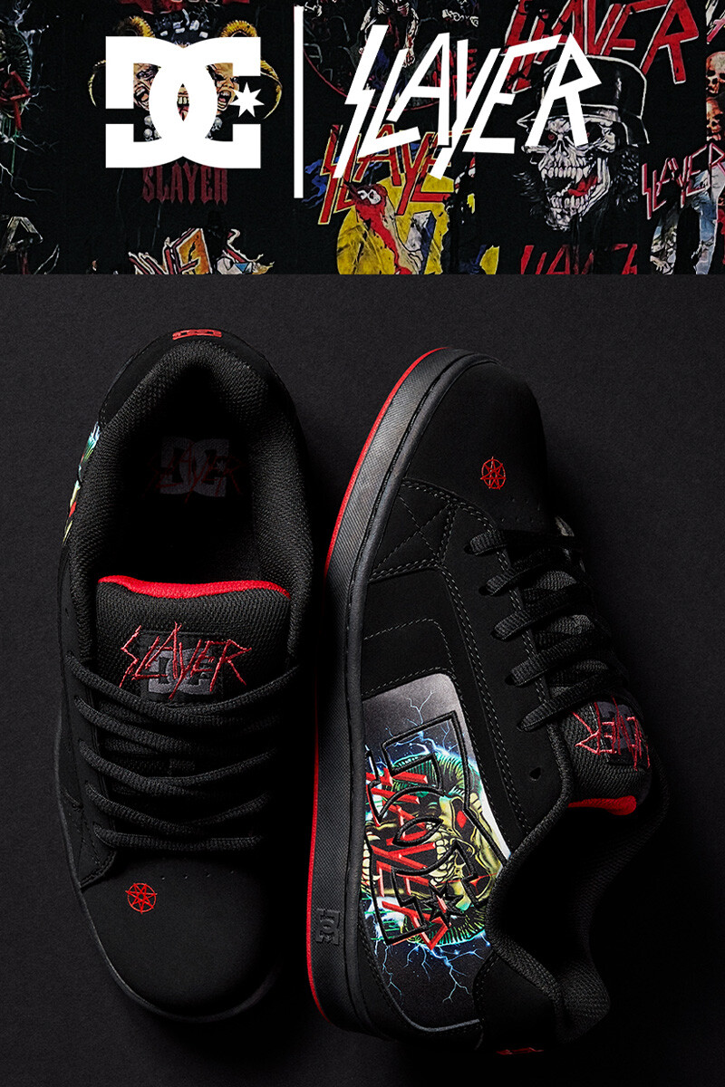 DC Shoes スレイヤー スニーカー 黒 赤　26.5 DC SHOES × スレイヤー コラボ SLAYER NET シューズ