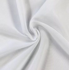 White Polyester Chiffon Fabric 45 Width Sold By The Yard