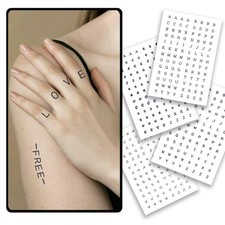 English Letters SemiPermanent Tattoos for Adult 2 Weeks Long Last Letters Fa...