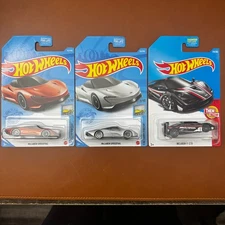 Lot of Three (3) Hot Wheels McLaren Cars: Orange & Silver Speedtails & F1 GTR