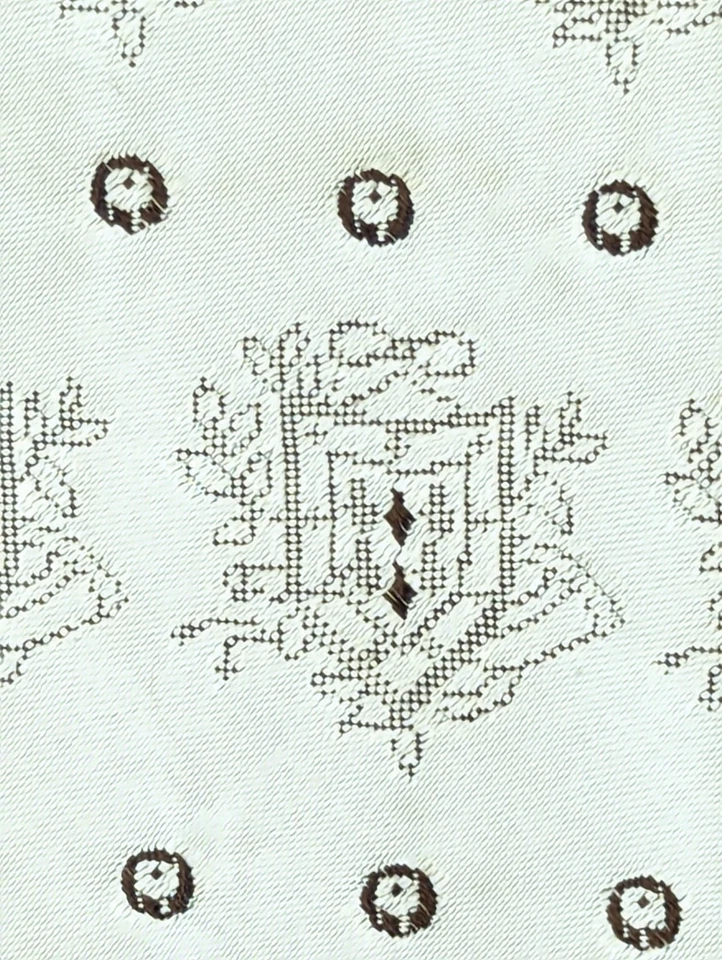 Corbata Tejida Cresta 21/4" Ancho Poliéster/Rayón De Colección Años 40 50 Punta Cuadrada Gris Plateado? Foto 2 de 3