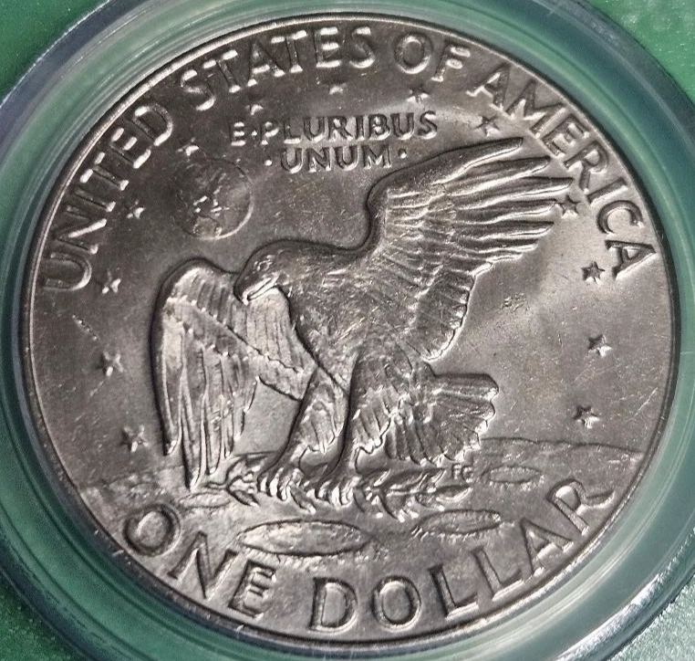 Dólar Eisenhower 1974 D como nuevo 64 graduación profesional IKE monedas de Estados Unidos IKE $1 sin circular Foto 4 de 4