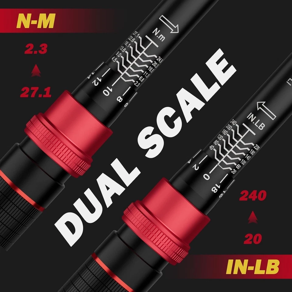 1/4-inch Drive Click Torque Wrench, 20-240 in. lb/2.3-27.1 Nm, Inch Pound Torque - Image 2 of 4