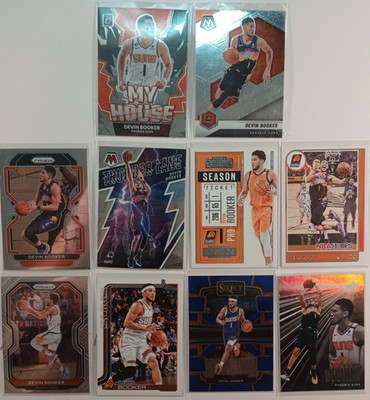 Devin Booker 10 Card Lot Prizm Select Inserts Phoenix Suns