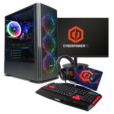 Image of CyberPowerPC Ryzen 5 16GB RAM 500GB SSD RTX 3050 Windows 11 Gaming PC +  LD22259
