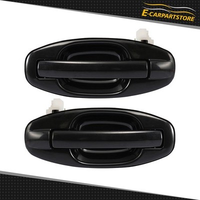 2Pcs Rear Left Right Side Outer Black Door Handle For 2001-2006 Hyundai Santa Fe
