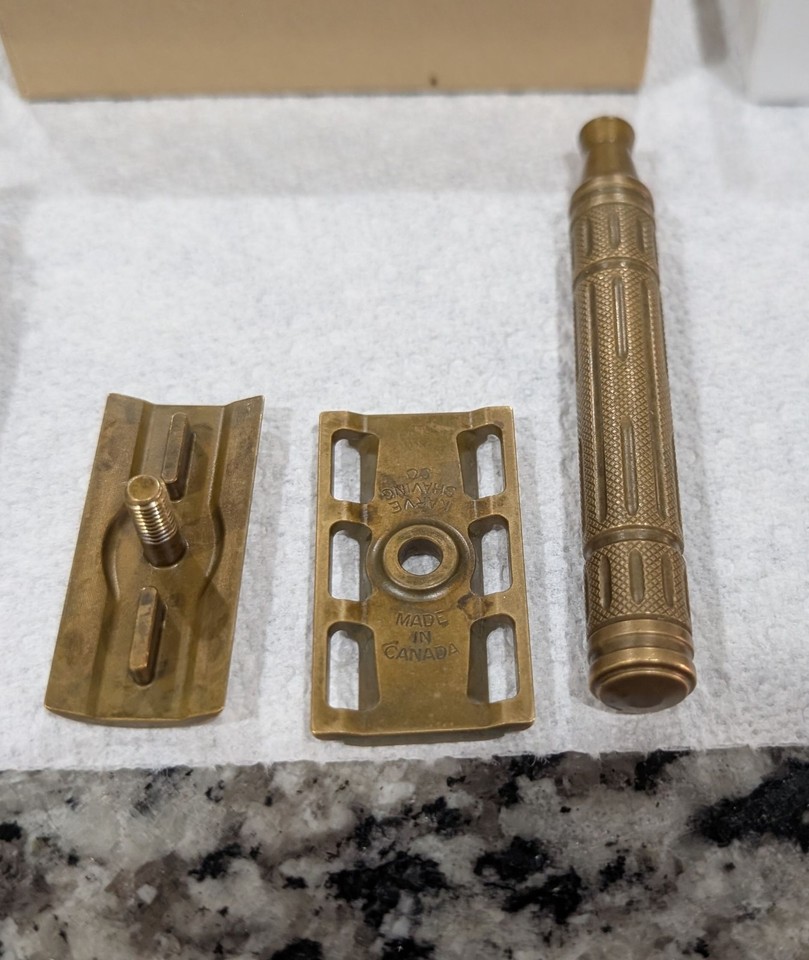 Karve Overlander Safety Razor Set Brass, Made in Canada | eBay