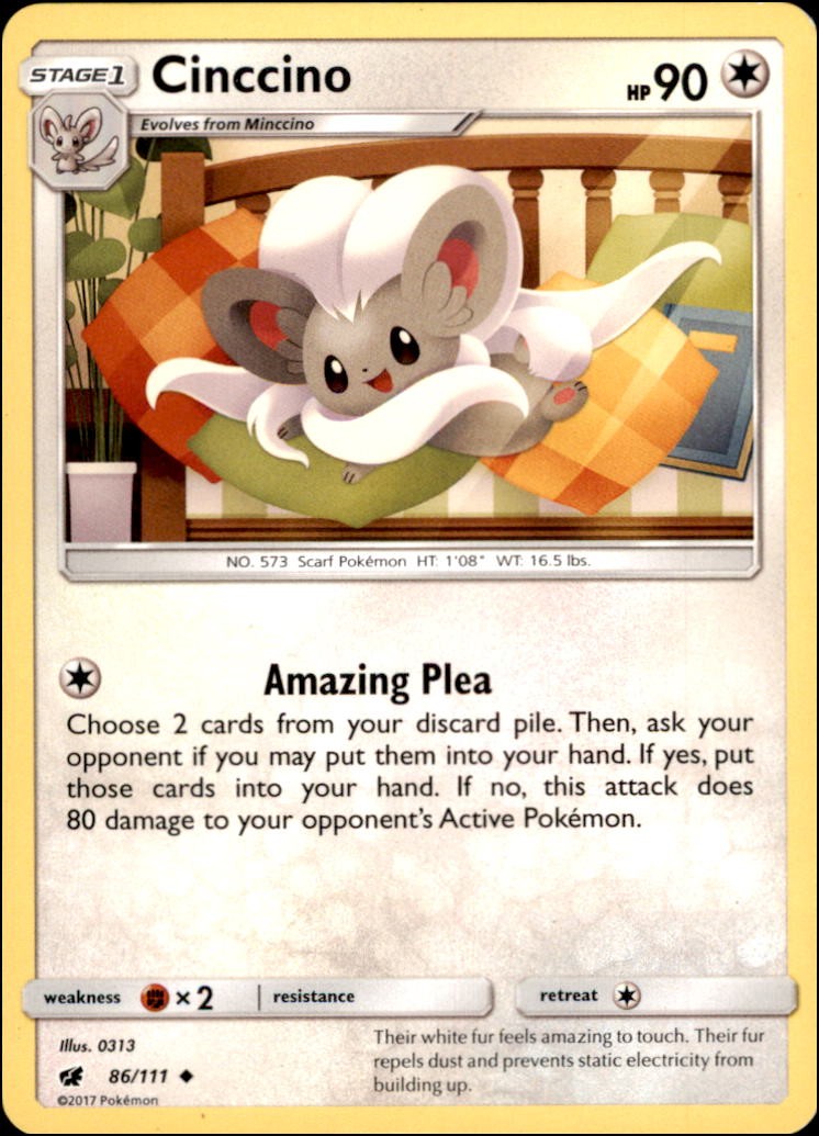 Pokemon - Cinccino #86/111 - CIN Uncommon