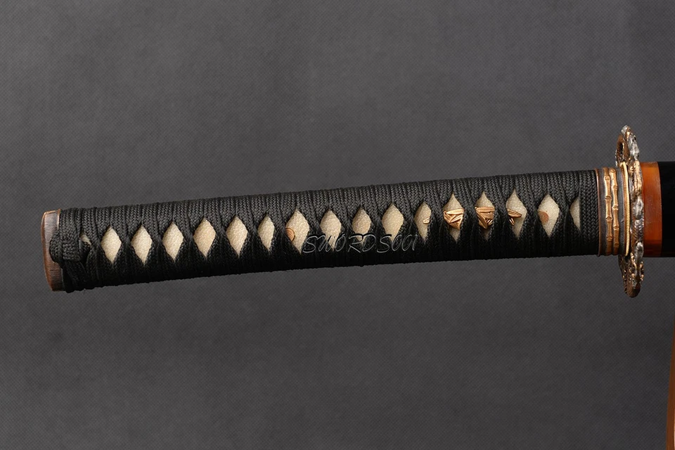 Brass Fittings Japanese Samurai Katana Sword Clay Tempered Kobuse Folded Steel - Image 4 of 4