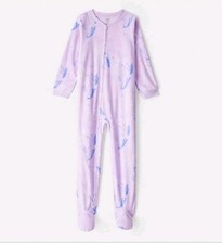 Carter's Fleece Long Sleeve Loose Fit Footed Pajamas Girls 12 NWT Purple Unicorn