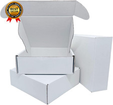 Small White Box 6 X 6 X 2 Inch 50 Pack Recyclable Corrugated Gift Mailers Storag