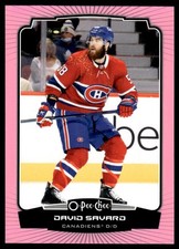 2022-23 O-Pee-Chee Neon Pink Border David Savard 64/75 Montreal Canadiens #418