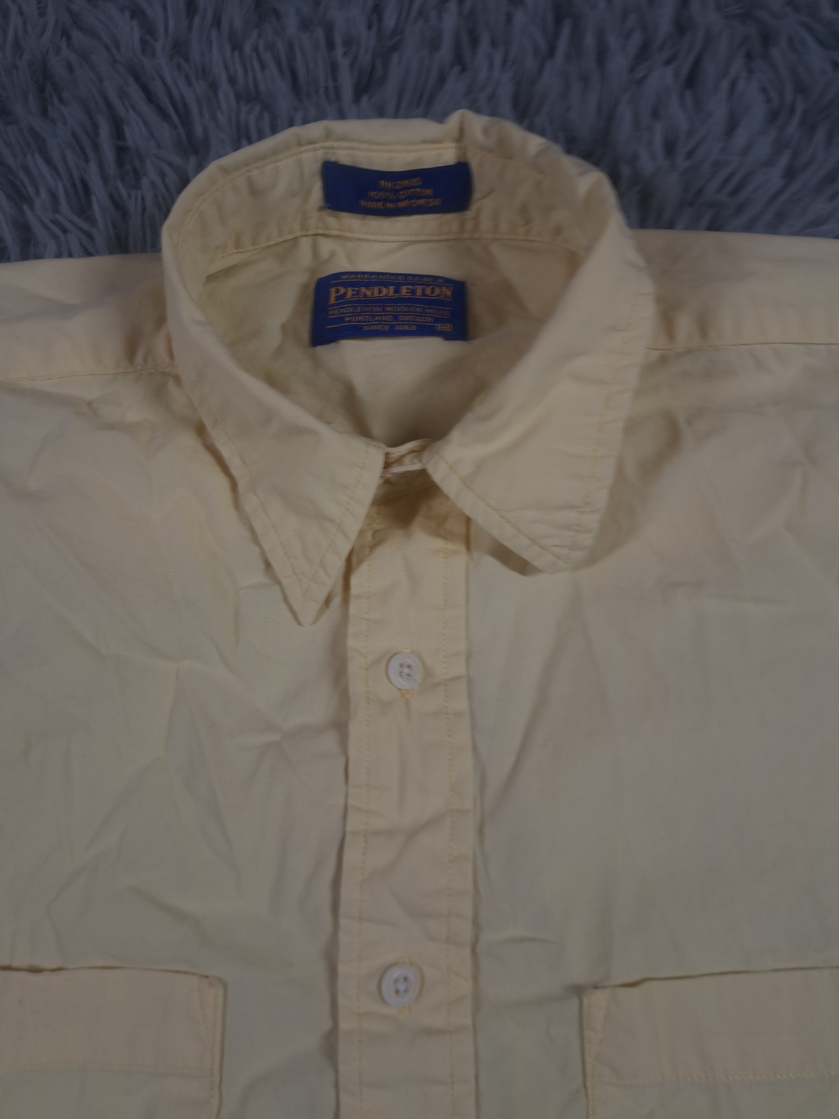 Pendleton Shirt Mens Medium Solid Short Sleeve Bu… - image 3