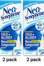 Neo-Synephrine Nasal Decongestant Spray Regular Strength 15ml ( 2 pack ) BB 7/25