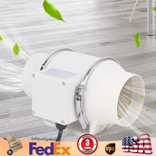 220 CFM 4 Inline Duct Ventilation Fan Bathroom Kitchen Vent Exhaust Air Blower