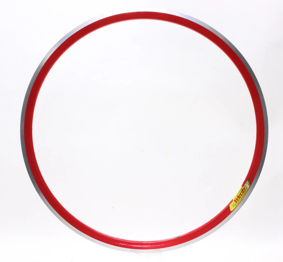 Llanta de aleación Velocity Deep V 700c 28H roja MSW llanta Australia bicicleta de carretera NUEVA NOS Foto 4 de 4